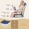 thumbnail image 3 of Millsilo Rocking Chair Cushion Set 44" x 19" x 4", High Back Tufted Cushion, Soft Breathable Corduroy Fabric, Non-Slip, Blue, 3 of 8