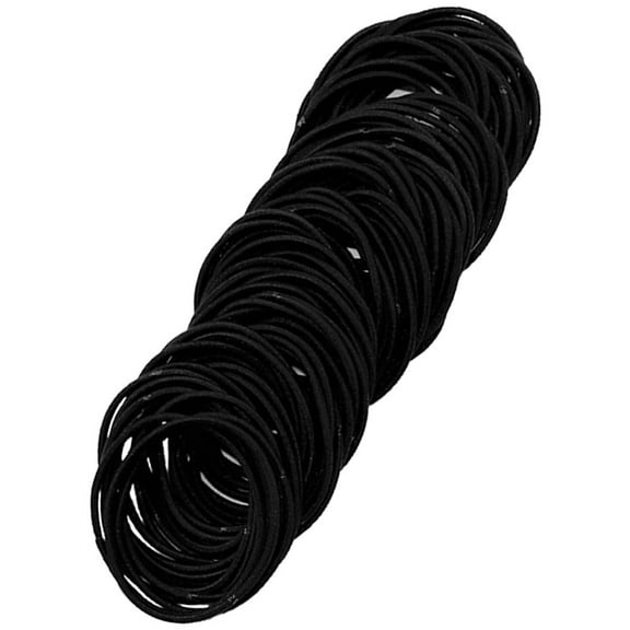 Supvox Elastic Hair Rope Adjustable Hair Ties Black 200Set Styling Tools