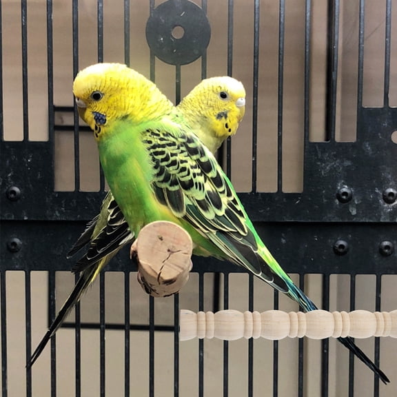 WASHWEPE Wooden Bird Perch Beige Natural Material for Pet Use with Easy Installation