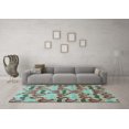 thumbnail image 3 of Ahgly Company Indoor Rectangle Abstract Light Blue Modern Area Rugs, 2' x 3', 3 of 4