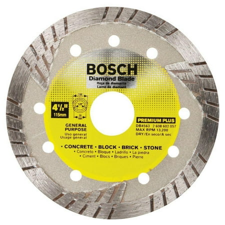 Premium Plus Diamond Blade - Bosch DB4563 4 1/2 in. Premium Plus Turbo Diamond Abrasive Blade