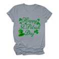 thumbnail image 4 of Qiopertar T-Shirt Décontracté à Manches Courtes Col Rond Imprimé Saint Patrick pour Femmes Grandes Économies de Vacances! Offres de la Semaine Liquidation, 4 of 4
