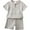 Gray, variant on WIBACKER 9M-7Y Kids Boy's Short Sleeve Linen Pajama Sets, Toddler Boy Summer 2-Piece Lounge Set