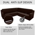 KissDate Corner Sectional Couch Covers L Shape Sofa Cover Set Soft