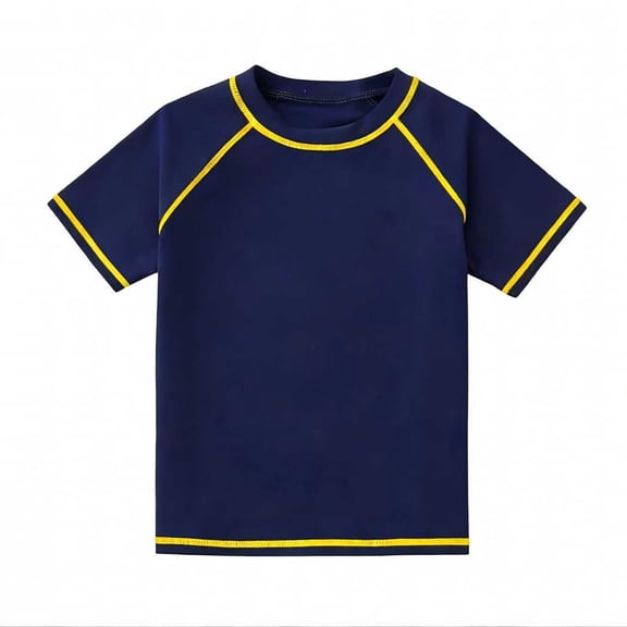 Boys Swim Shirt Size 11-12 Years, Boys UPF 50 Swim Shirt Short Sleeve UV Sun Protection Rash Guard Youth Kids SPF Water Shirts for Beach Surf Bathing