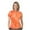 Red Orange, variant on Monterey Club Ladies Short Sleeve Mysterious Shadow Print Golf Polo Shirt #4524
