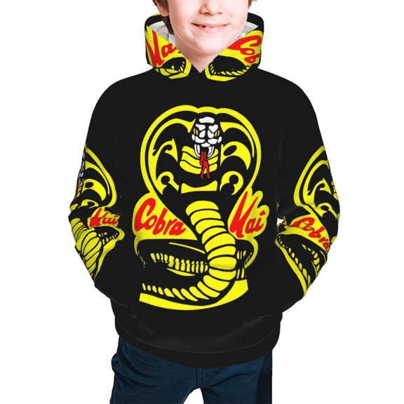 Cobra Kai Youth Hoodie Graphic Colorful Cool Kids Hooded Sweatshirts Kangaroo Pocket for Boys Girls Small