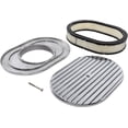 thumbnail image 3 of JEGS 500092 Finned Aluminum Air Cleaner Kit Oval 12"L x 8-1/4"W x 3"H Polished, 3 of 7