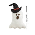 thumbnail image 3 of geerera Halloween Witch Hat Ghost Throw Pillow, Cute Ghost Shaped Cushion with Black Hat Decorative Pillow for Couch Bed, 3 of 6