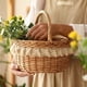 thumbnail image 5 of Picnic Basket, Wicker Picnic Basket, Flower Girl Baskets, Handle with Storage Basket, Picnic Accessories, for Wedding Holiday(Unlined), 5 of 5