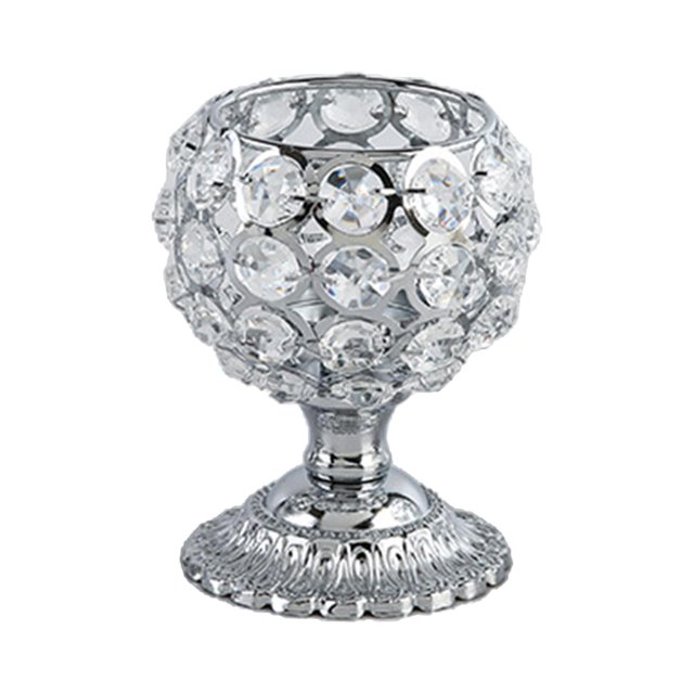 Candelero de cristal Zulema 8x8x10cm