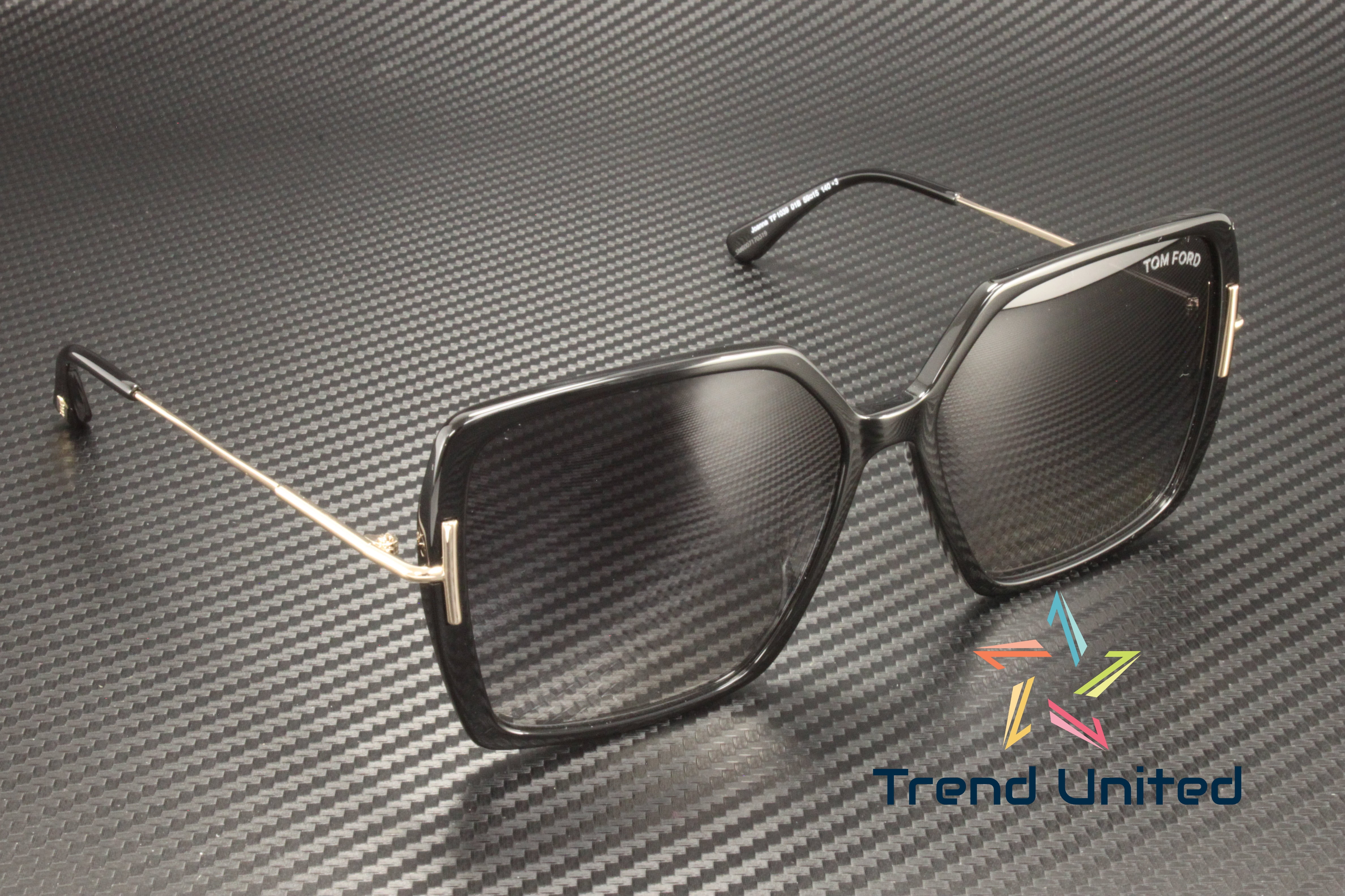 Tom Ford Joanna Butterfly Sunglasses TF1039 01B Black 59mm FT1039 Tom Ford Joanna TF1039 01B Sunglasses - US main image 2