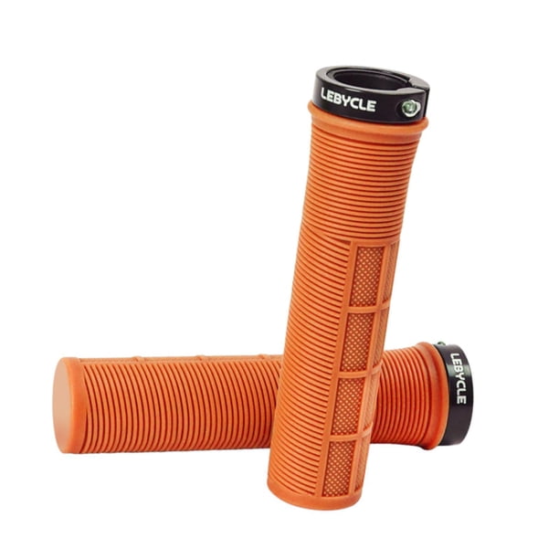 2x Puños de manillar de bicicleta ergonómicos portátiles de repuesto elegantes Naranja