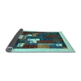 thumbnail image 2 of Ahgly Company Indoor Rectangle Abstract Light Blue Contemporary Area Rugs, 6' x 9', 2 of 4
