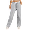thumbnail image 3 of NOLDARES Women's Wide Leg Pants High Waisted Loose Fit Trousers Business Casual Work Pants with Pockets(Light Gray,XXL), 3 of 8
