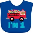 thumbnail image 3 of Inktastic 1st Birthday Fire Truck Boys or Girls Baby Bib, 3 of 4