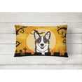 thumbnail image 2 of Carolines Treasures BB1813PW1216 Halloween Tricolor Corgi Canvas Fabric Decorative Pillow, 12H x16W, multicolor, 2 of 3