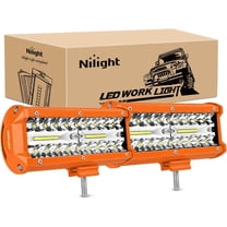 Nilight LED Light Bar 2PC 6.5Inch 120W Flood Spot Combo Triple Row Driving Lamp Roof Bumper Off Road Work Lights for Van Camper Wagon Car Pickup Golf Cart ATV UTV SUV Truck Boat 4x4