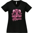 thumbnail image 3 of Inktastic I Love Country Music Cowgirl Women's Plus Size V-Neck T-Shirt, 3 of 5