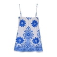 thumbnail image 4 of Xdegoge Spaghetti Strap Tank Top Floral Printed Spaghetti Strap V Neck Tops Flowy Sleeveless Summer Beach Vacation Spring Summer Clothes, 4 of 8