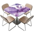 thumbnail image 1 of wonima02 Square Tablecloth 34x34 Purple Butterfly Marble Square Card Table Cover Fitted Home Decoration Table Cover Washable Tablecloth for Family Holiday BBQ Party Use, 1 of 1