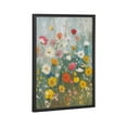thumbnail image 4 of Kate and Laurel Boho Wildflower Garden Framed Wall Art by The Creative Bunch Studio, 12x16 Black, Soft Flower Meadow Art for Wall, 4 of 7