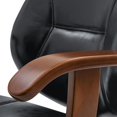 thumbnail image 6 of New Pacific Direct Samuel 21" PU Leather Bamboo Office Chair w/ Armrest in Black, 6 of 10