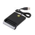 thumbnail image 1 of Universal Portable Smart Card Reader for Bank Card Card ID DNIE ATM IC Reader for Android Phones and Tablet,1 * USB smart card reader 1 * Drive CD,black, 1 of 7