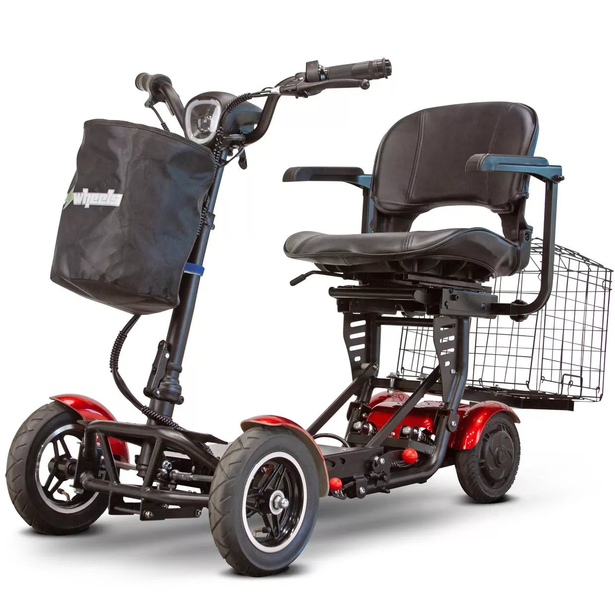 Ewheels EW22 Lightweight Folding Travel Mobility Scooter, Red