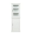 thumbnail image 4 of Linon Serenity Tall Two Door Bathroom Cabinet with Shelves, White, 4 of 28