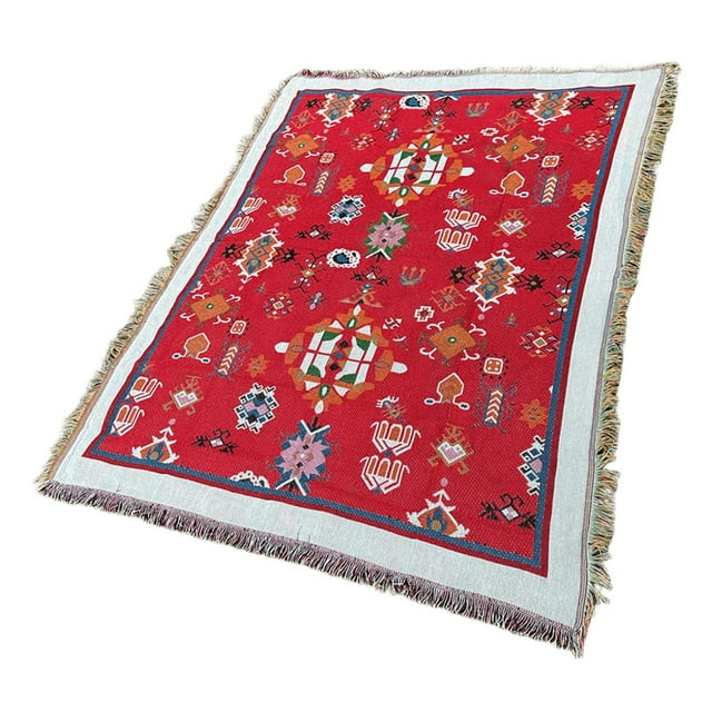 Hearth & Gear Bohemian Portable Outdoor Thickened Picnic Blanket Foldable Portable Large Soft Rug For Park Camping Beach Home (Color D 90 * 90cm) Camping Gear for Kids Adventure Gear Rucksack Für
