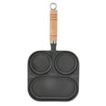 thumbnail image 1 of Sartén para huevos ANGGREK Sartén Dividida para parrilla 3 tazas Mango de madera Maciza, 1 of 7