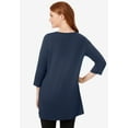 thumbnail image 2 of Woman Within Plus Size Perfect Three-Quarter-Sleeve Scoopneck Tunic, 2 of 6