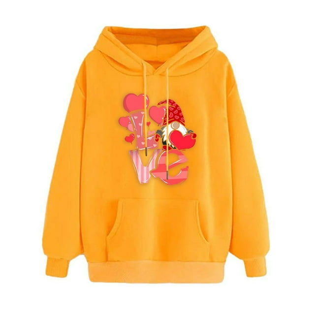 Sweat-shirt en Molleton à Manches Longues Imprimé Saint-Valentin pour Femme