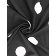 thumbnail image 6 of Black And White Polka Dot V-Neck Puff Sleeve Wrap Maxi Dress With Tie Waist, 6 of 6