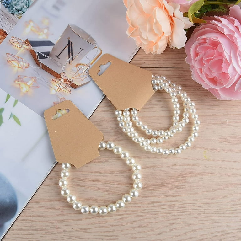 100 Pcs Necklace Display Cards Blank Necklace Card Holder Tags