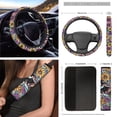 thumbnail image 3 of HUIACONG Bird Flower Auto Seat Covers Full Set of 12 Pack Auto Steering Wheel Cover Car Seat Belt Pad Car Trash Bin Car Organizer Rearview Mirror Accessories Car Coasters for Cup Holders Keychain, 3 of 6