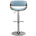 thumbnail image 2 of Simpli Home Amery Adjustable Swivel Bar Stool in Denim Blue Linen Look Fabric, 2 of 9
