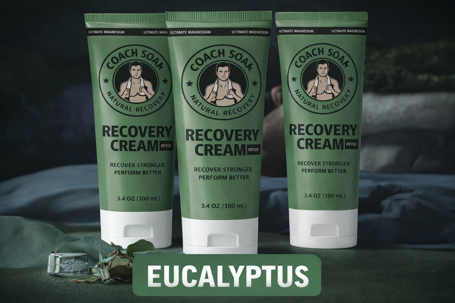 Coach Soak Eucalyptus Muscle Recovery Cream for Sore Muscle Relief and Wellness