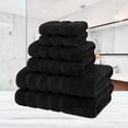 thumbnail image 2 of 6-Piece Towel Set Includes 2 Extra Large Bath Towels, 2 Hand Towels, and 4 Washcloths Ringspun Cotton is Extra Absorbent and Super Soft (Black)By TORUBIA, 2 of 5