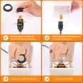 thumbnail image 2 of lampara de buro, lamparas de mesa recamara, lampara de noche brillo regulable pantalla de tela de lino con puertos de carga USB C+A, l&aacute;mpara buro para dormitorio, habitaci&oacute;n (E26, 2 of 7