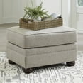 thumbnail image 2 of Signature Design by Ashley Gaelon Casual Firmly Cushioned Ottoman with Bun Legs, Gray & Brown, 2 of 7
