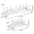 thumbnail image 3 of Adjustable Kitchen Pot & Pan Organizer: Under-Sink Expandable Storage Rack with Height-Customizable Shelves for Efficient Utensil, Cookware & Spice Organization - Durable, Space-Saving Gray Cabinet, 3 of 6