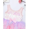 thumbnail image 5 of YEAHDOR Kids Girls Sleeveless Ballet Tutus Shiny Sequins Mesh Splice Leotard Dress Ballerina Dancewear A Pink 14, 5 of 7
