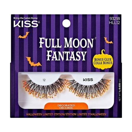 KISS Full Moon Fantasy Decorated, False Eyelashes, Alter Ego, 12mm-14mm, 1 Pair