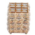 thumbnail image 1 of Caja de almacenamiento de cristal de estilo europeo, joyero de cristal, organizador cuadrado para pendientes, anillos, regalos, decoración del hogar, color dorado., 1 of 14