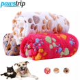 thumbnail image 2 of XS-L Thin Pet Blanket Winter Dog Bed Mat Foot Print Warm Sleeping Hamster Rabbit Beds Coral Fleece Dog Blanket Bed Warm Cat Beds ShopWise Round, 2 of 9