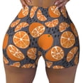 thumbnail image 2 of Uemuo Various Oranges Pattern Women Workout Impact Shorts Scrunch Butt Lifting Gym Shorts Seamless Booty Biker Shorts-XX-Large, 2 of 8