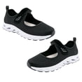 thumbnail image 1 of 1 par de zapatos deportivos de mujer de mediana edad, zapatos transpirables de malla, zapatos casuales (negro), 1 of 6