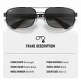 thumbnail image 6 of Ray-Ban RB3445 Rectangle Shaped Non-Polarized Sunglasses for Men - Includes Official RAYBAN Eyewear Kit - Ideal Formal & Casual Wear Sunglasses - Grey Gradient Lens, 6 of 7